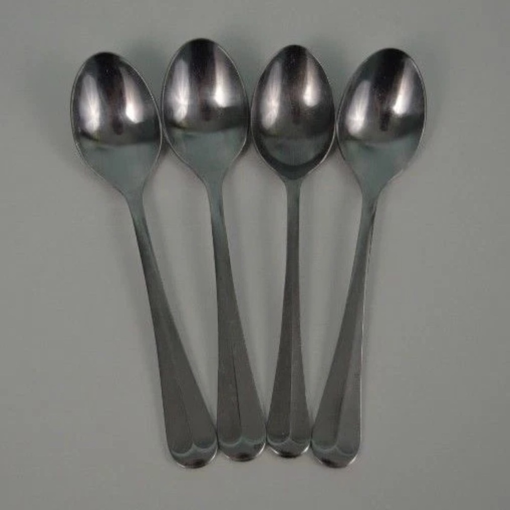 Oxford Hall Jamestown Teaspoons Lot of Four Korea Japan Stainless Flatware